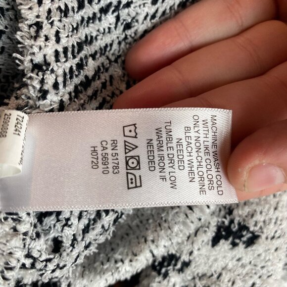 Maurices Zebra Mock Neck Sherpa Pullover Sweatshirt Women's Medium Black White - Picture 5 of 9